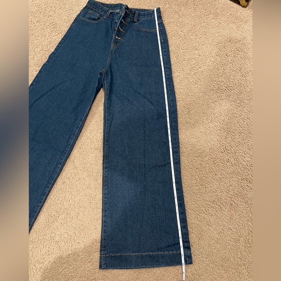 SHEIN Denim Button-up high-waist Wide Leg Jeans - Picture 3 of 8